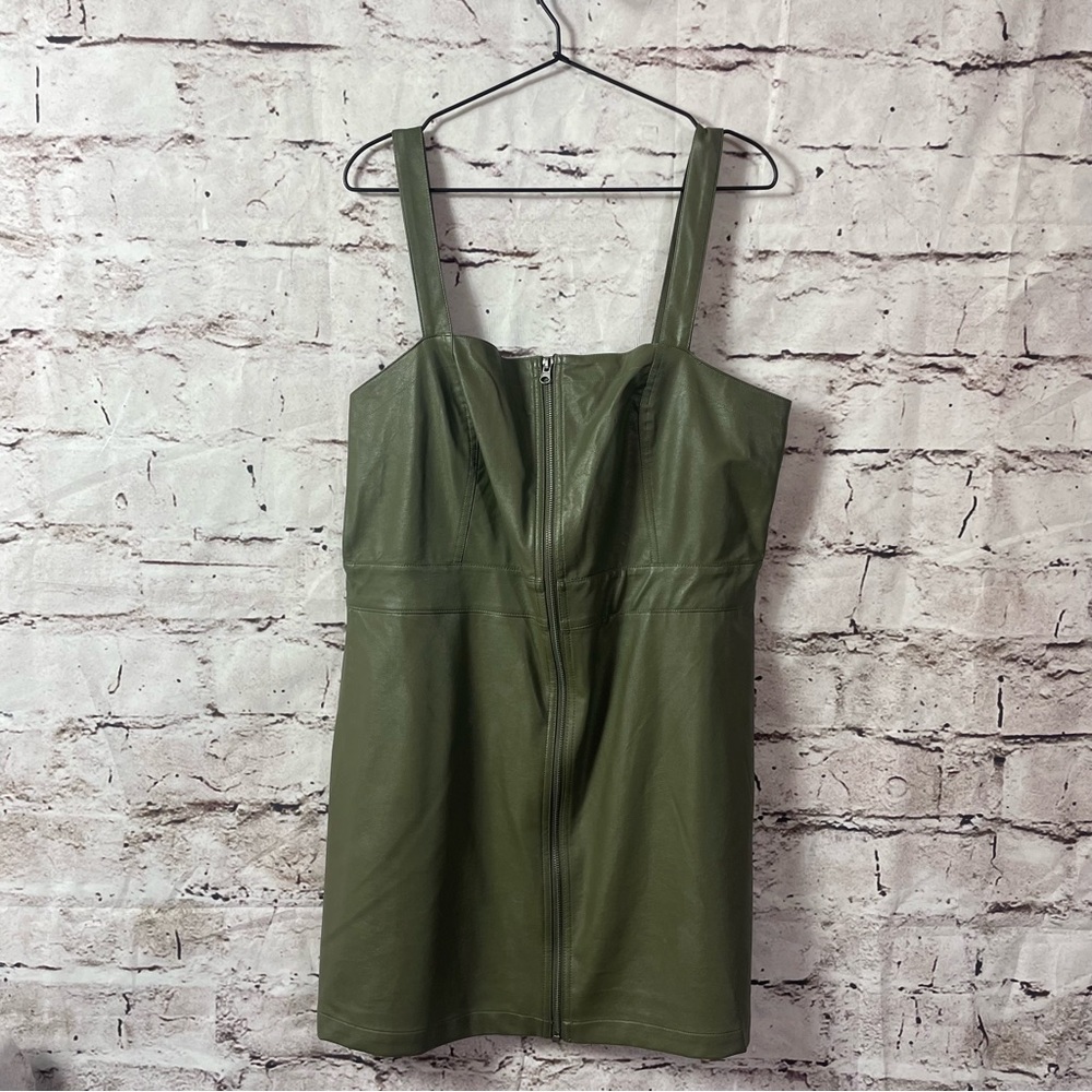 Target Brand Wild Fable Faux Leather Pinafore Jumper Dress - Size XL